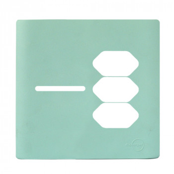 Placa p/ 1 Interruptor + 3 Tomada 4x4 - Novara Siciliano